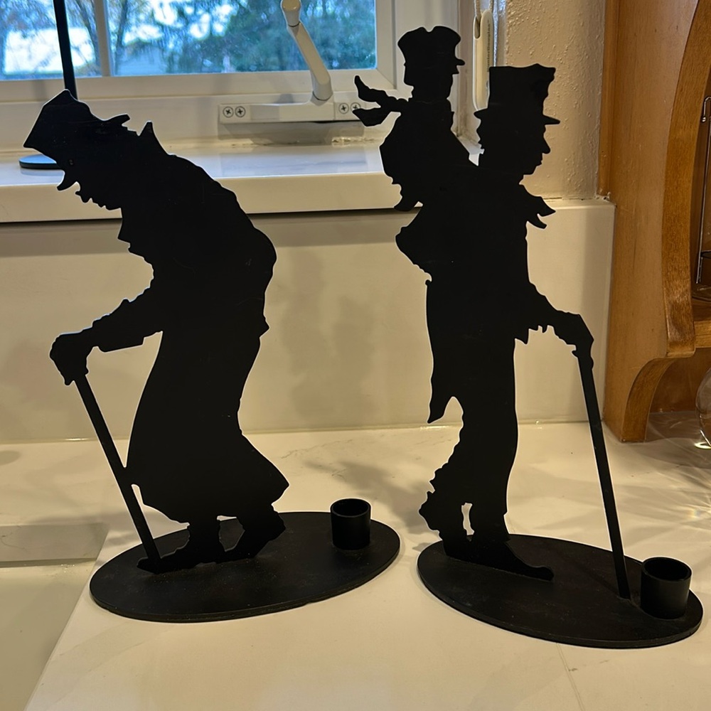 Vintage Dept 56.  Scrooge and the other Bob Cratchit and Tiny Tim